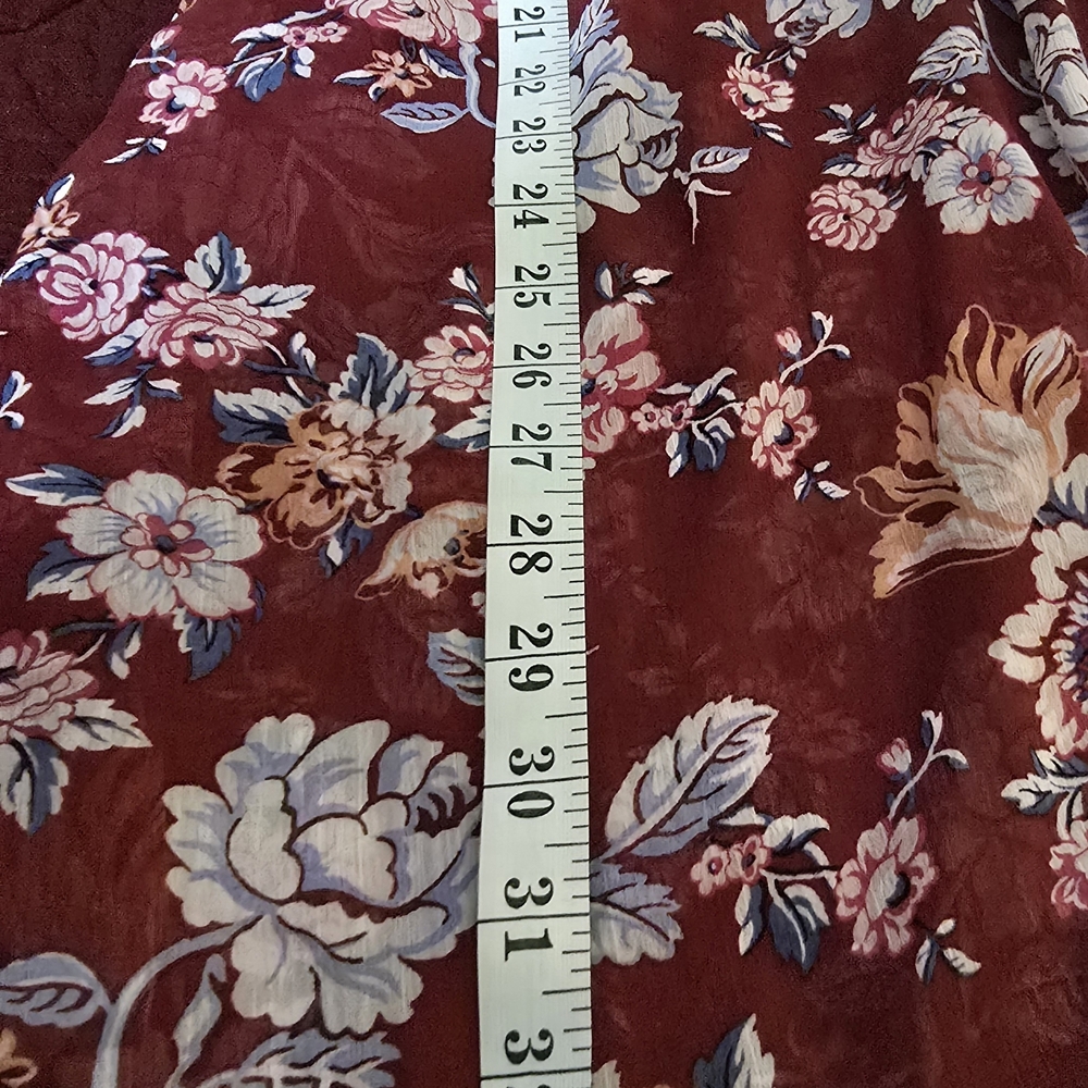 No Boundaries Burgundy Floral Ruffle Dress - Picture 8 of 9